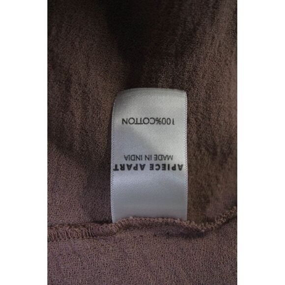 A Piece Apart Women's Cotton Short Sleeve One Shoulder Crop Top Pink Size 2 - Picture 4 of 6